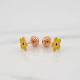 Topos Flor 0.65 g / in / 7.4 mm Oro Rosa 18K