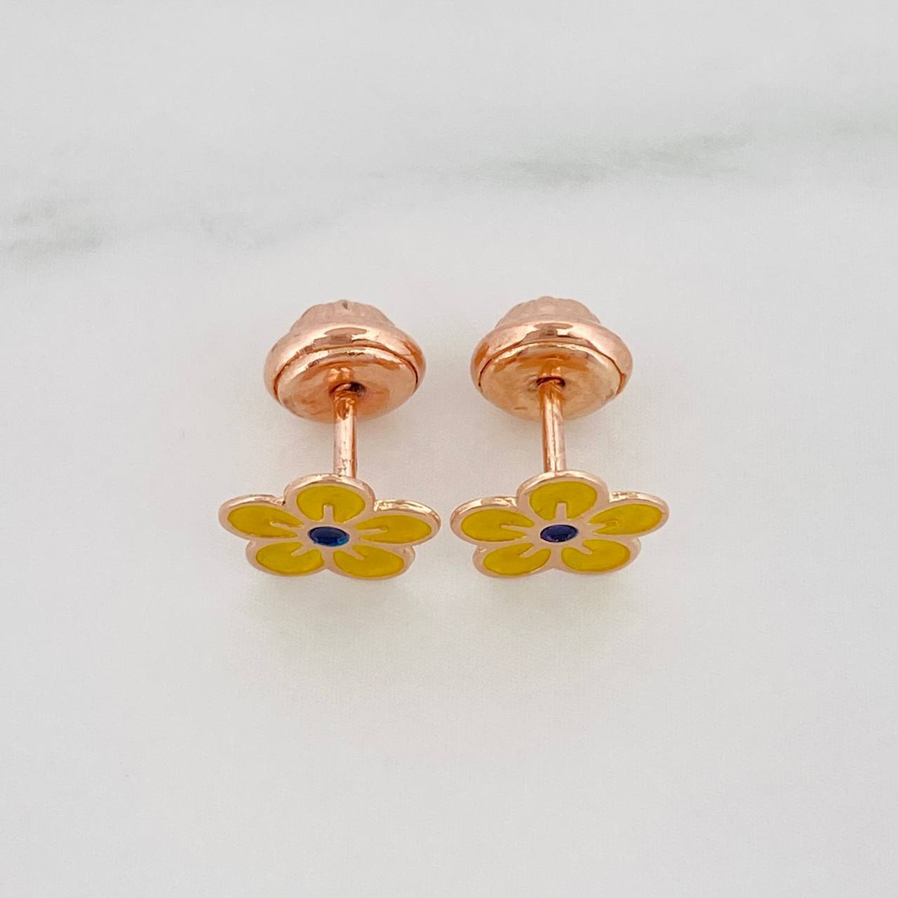Topos Flor 0.65 g / in / 7.4 mm Oro Rosa 18K