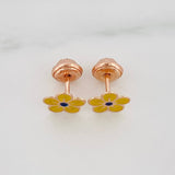 Topos Flor 0.65 g / in / 7.4 mm Oro Rosa 18K