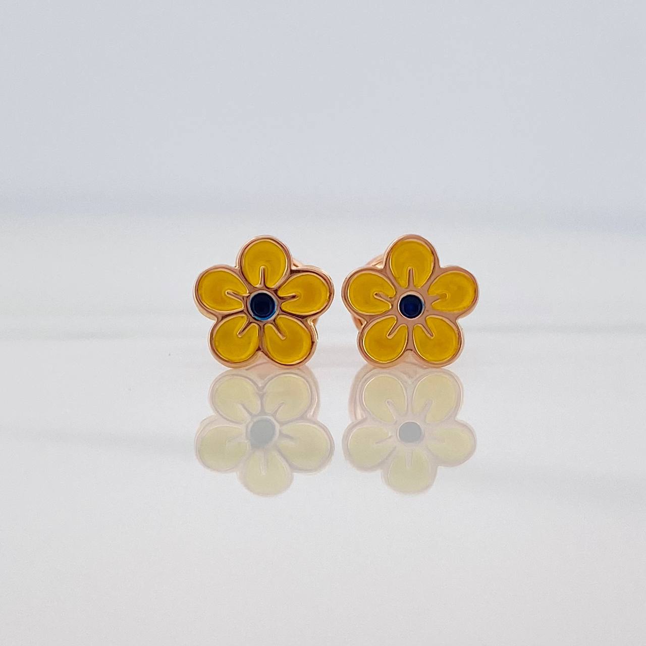 Topos Flor 0.65 g / in / 7.4 mm Oro Rosa 18K