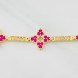 Pulso Flores 8.2g / 7 1/4 in / 2.2mm Oro Amarillo 18K
