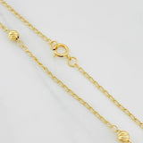 Cadena Espiga Bolas 3.15g / 18 in / 4mm Oro Amarillo 18K