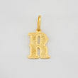 Dije Letra R 0.95g / 3/4 in Oro Amarillo 18K