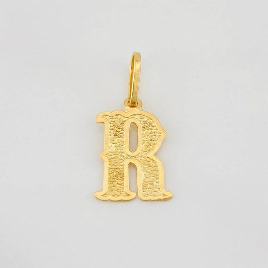 Dije Letra R 0.95g / 3/4 in Oro Amarillo 18K