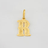 Dije Letra R 0.95g / 3/4 in Oro Amarillo 18K