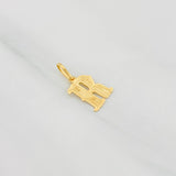 Dije Letra R 0.95g / 3/4 in Oro Amarillo 18K
