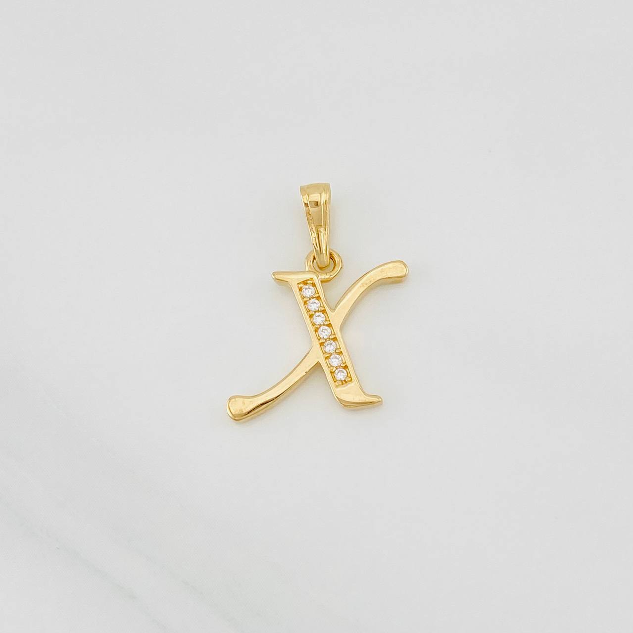 Dije Letra X 1g / 3/4 in Oro Amarillo 18K