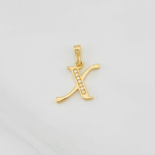 Dije Letra X 1g / 3/4 in Oro Amarillo 18K