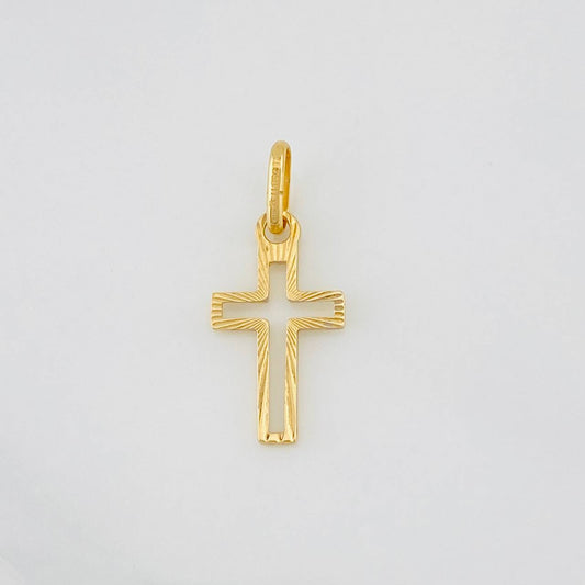 Dije Cruz 0.7g / 3/4 in Oro Amarillo 18K