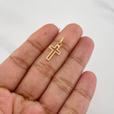Dije Cruz 0.7g / 3/4 in Oro Amarillo 18K