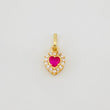 Pendant Heart Halo 0.65g / 1/2 in 18K Yellow Gold