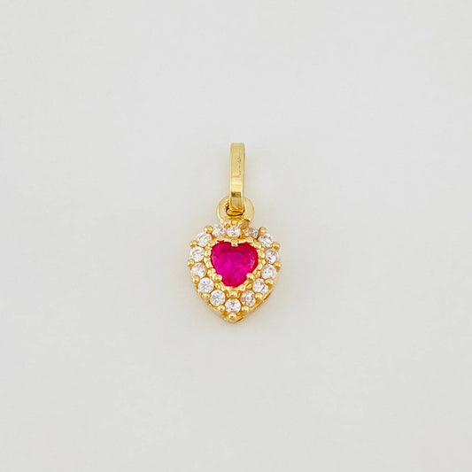 Dije Halo Corazón 0.65g / 1/2 in Oro Amarillo 18K