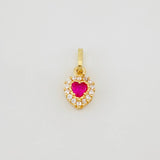 Pendant Heart Halo 0.65g / 1/2 in 18K Yellow Gold