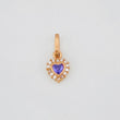 Dije Halo Corazón 0.5g / 1/2 in Oro Rosa 18K