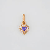 Dije Halo Corazón 0.5g / 1/2 in Oro Rosa 18K