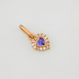 Dije Halo Corazón 0.5g / 1/2 in Oro Rosa 18K