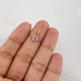 Dije Halo Corazón 0.5g / 1/2 in Oro Rosa 18K
