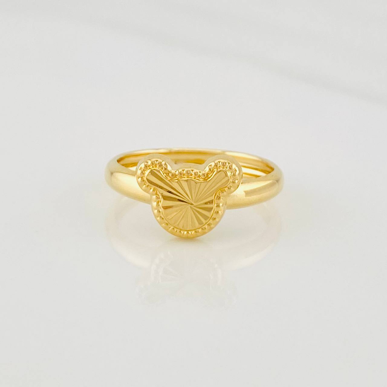 Diamond Cut Mouse Ring 1g / T5 1/4 Yellow Gold 18K