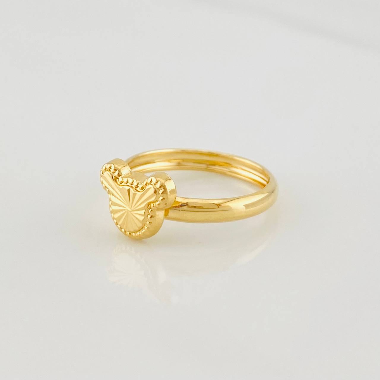 Diamond Cut Mouse Ring 1g / T5 1/4 Yellow Gold 18K
