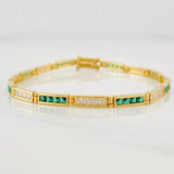Tennis Bracelet Rectangular 10.8g / 7 3/4 in / 3.3mm Yellow Gold 18K