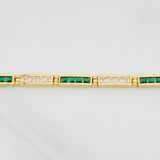 Tennis Bracelet Rectangular 10.8g / 7 3/4 in / 3.3mm Yellow Gold 18K