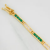 Tennis Bracelet Rectangular 10.8g / 7 3/4 in / 3.3mm Yellow Gold 18K