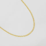 Flat Mariner Chain 1.3g / 16 in / 1.3mm 18K Three Golds