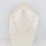 Flat Mariner Chain 1.3g / 16 in / 1.3mm 18K Three Golds