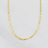 Mirror Flower Chain 0.95g / 16 in / 1.84mm 18K Yellow Gold