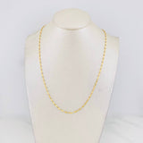 Mirror Flower Chain 0.95g / 16 in / 1.84mm 18K Yellow Gold
