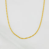 Singapore Chain 0.9g / 16 in / 0.83mm 18K Yellow Gold