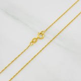 Singapore Chain 0.9g / 16 in / 0.83mm 18K Yellow Gold