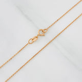 Cadena Aro Seguido 1.3g / 20 in / 0.85mm Oro Rosa 18K