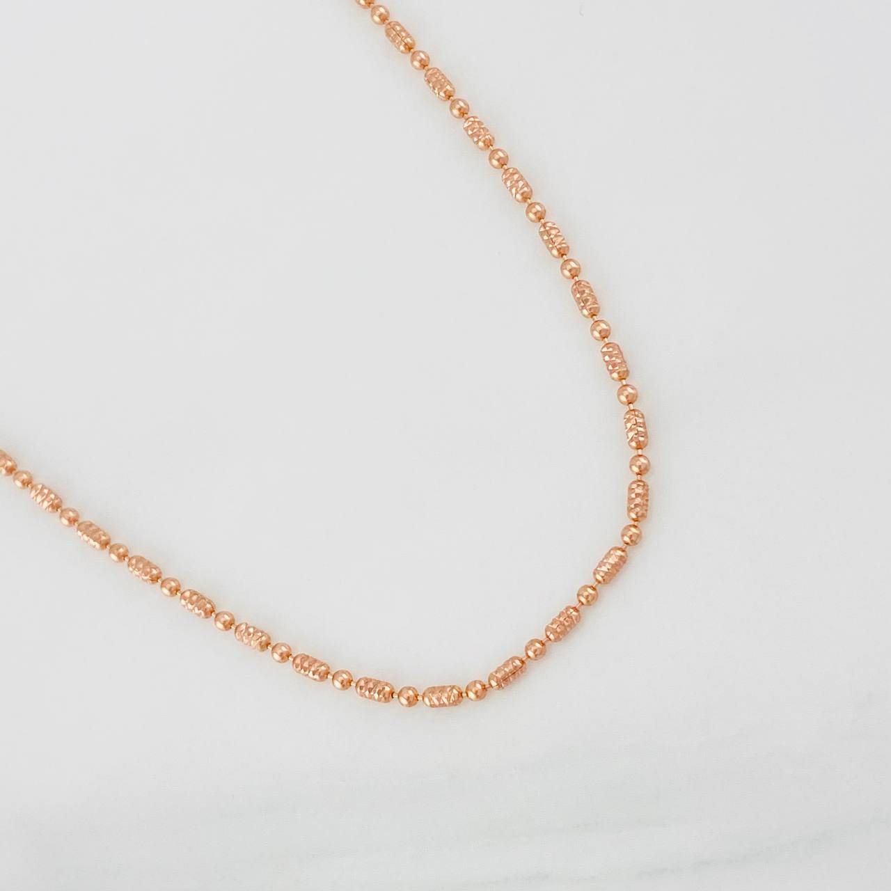 Morse Chain 3.7g / 16 in / 1.47mm 18K Rose Gold
