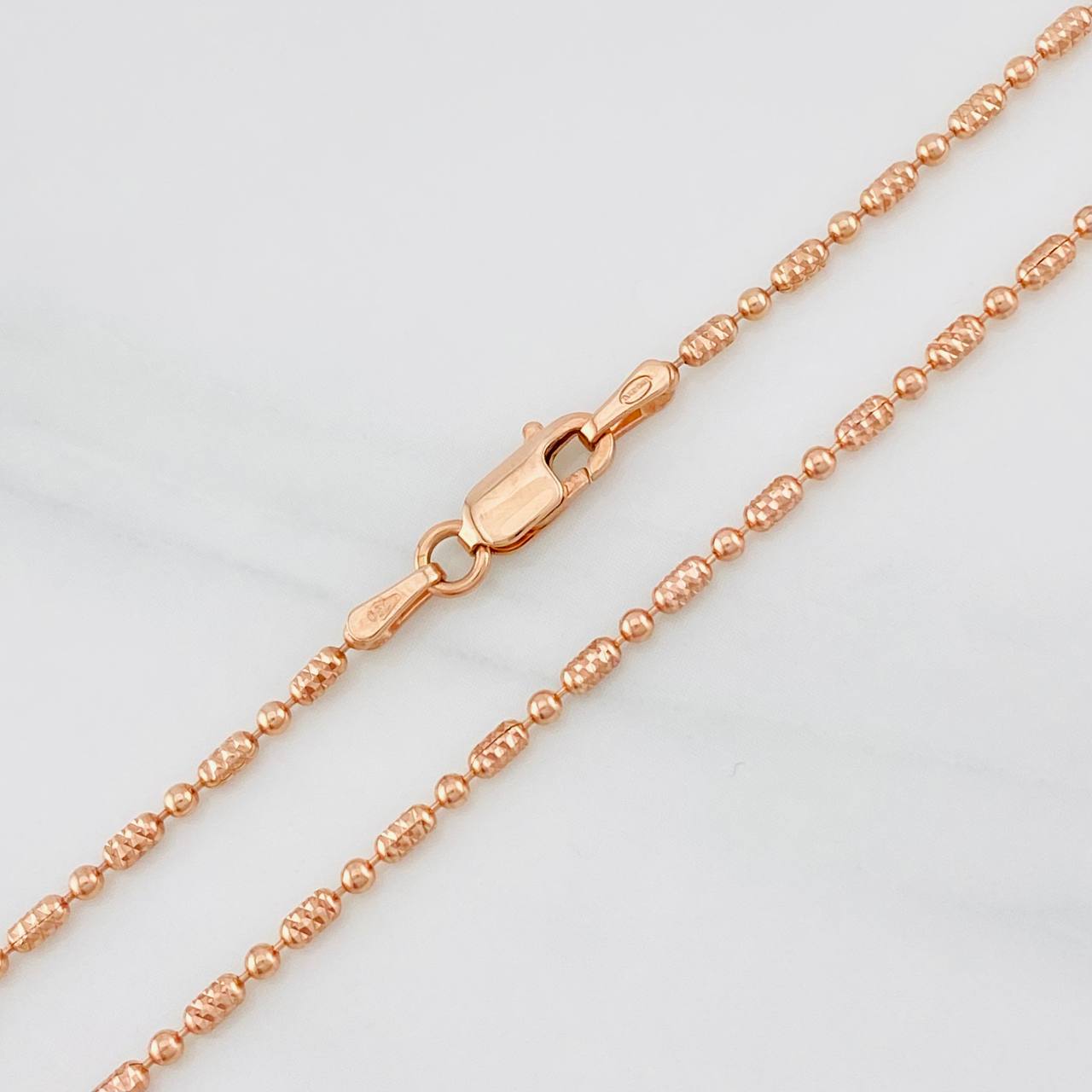 Morse Chain 3.7g / 16 in / 1.47mm 18K Rose Gold