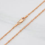 Morse Chain 3.7g / 16 in / 1.47mm 18K Rose Gold