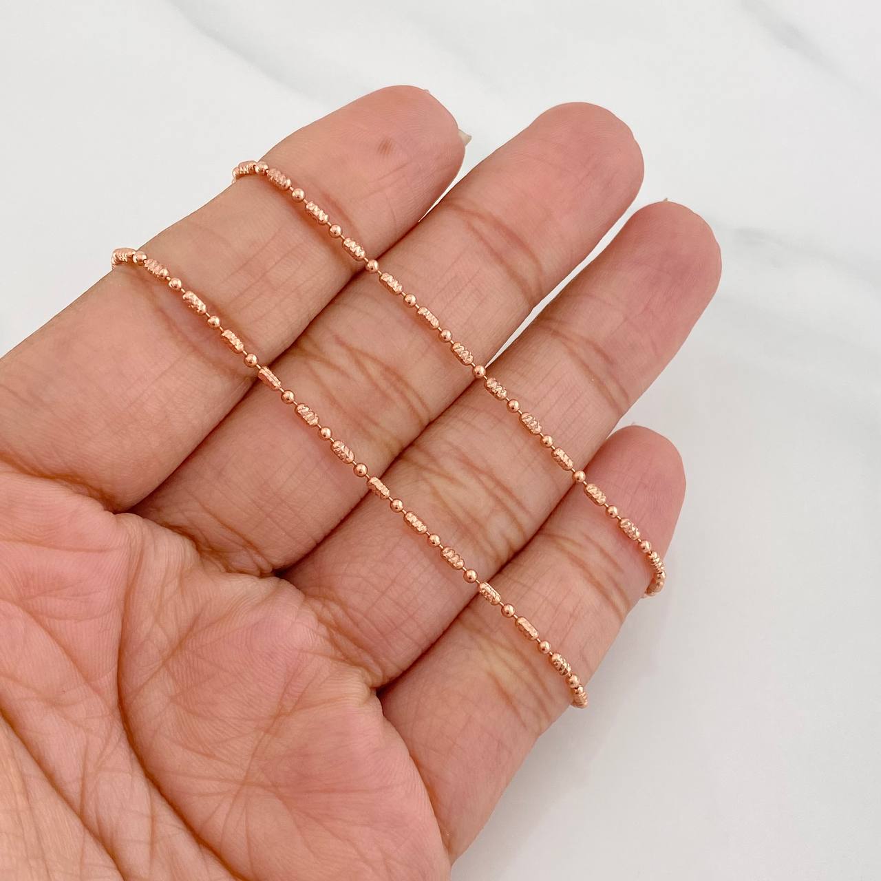 Morse Chain 3.7g / 16 in / 1.47mm 18K Rose Gold