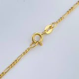 Cadena Figaro 1.45gr / 19 3/4 in / 1.43mm Oro Amarillo +1 18K %