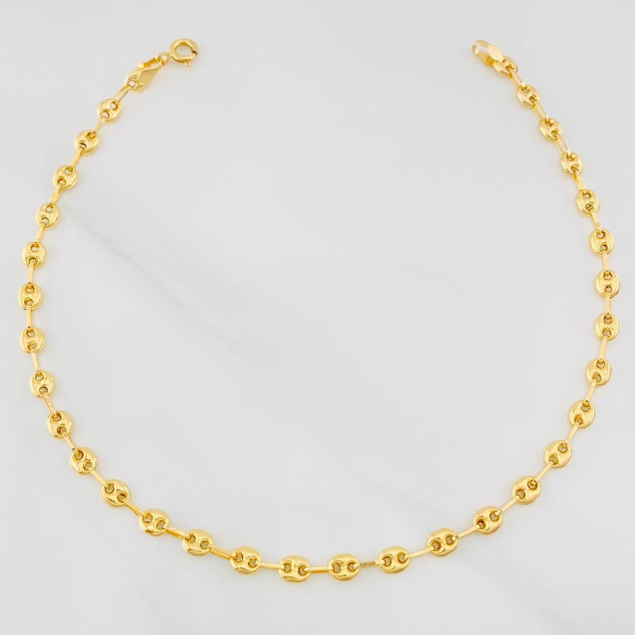 Tobillera GC 2.35g / 9 3/4 in / 3.43mm Oro Amarillo 18K