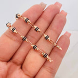 Rustic Barrel Bracelet 4.8g / 8 in / 4.46mm Rose Gold 18K
