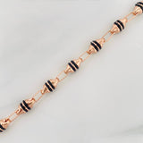 Rustic Barrel Bracelet 4.8g / 8 in / 4.46mm Rose Gold 18K