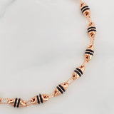 Rustic Barrel Bracelet 4.8g / 8 in / 4.46mm Rose Gold 18K