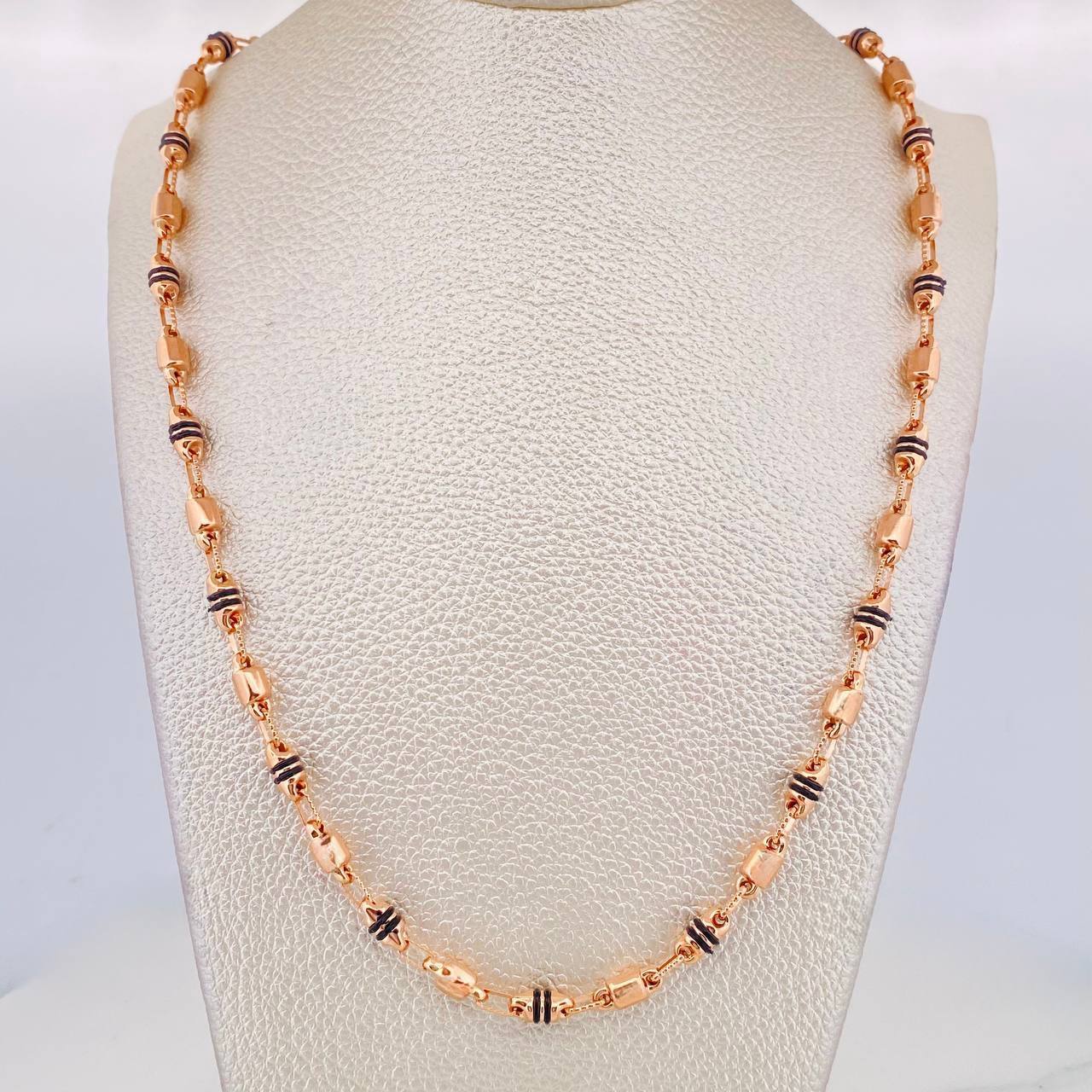 Cadena Rustica Barril 14.55g / 24 in / 4.29mm Oro Rosa 18K