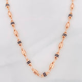 Cadena Rustica Barril 14.55g / 24 in / 4.29mm Oro Rosa 18K
