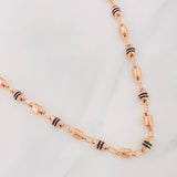 Cadena Rustica Barril 14.55g / 24 in / 4.29mm Oro Rosa 18K