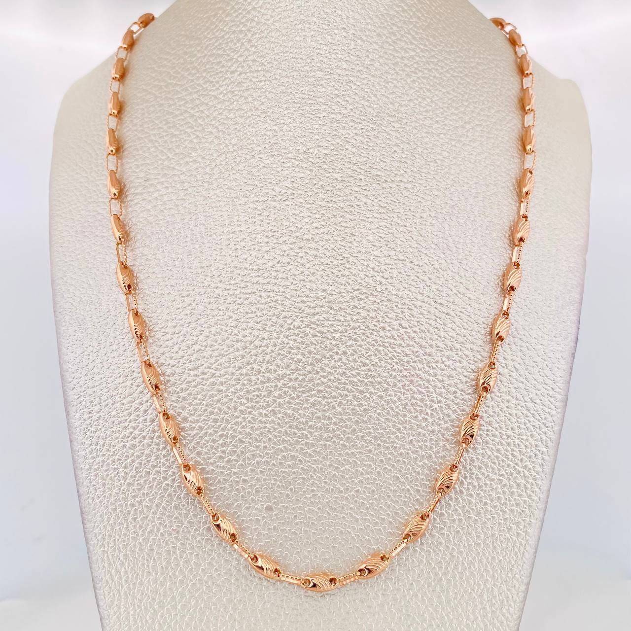 Cadena Rustica Paris 10.8g / 24 in / 3.44mm Oro Rosa 18K