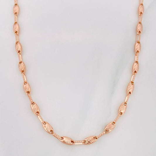 Cadena Rustica Paris 10.8g / 24 in / 3.44mm Oro Rosa 18K