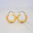 Candongas Lady 4.25g / 3/4 in Dos Oros Amarillo Blanco 18K