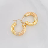 Candongas Lady 4.25g / 3/4 in Dos Oros Amarillo Blanco 18K