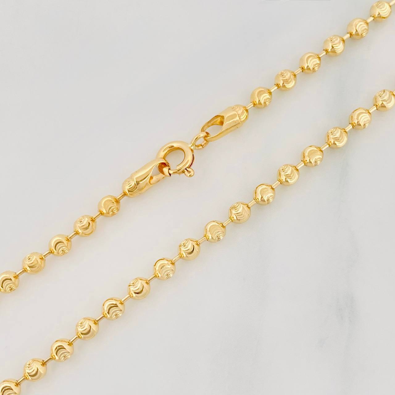 Cadena Militar Media Luna 10.5g / 20 in / 2.32mm Oro Amarillo 18K
